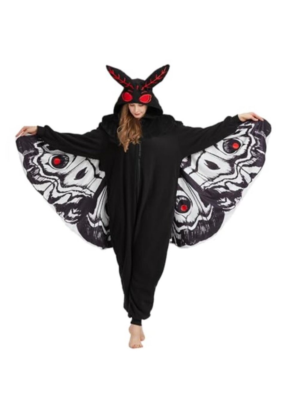 Mothman Costume Mothman Onesie Pajamas Halloween Cosplay Unisex Party Costume